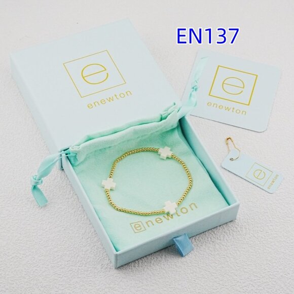 Enewton Gold Bead Cross Bracelet